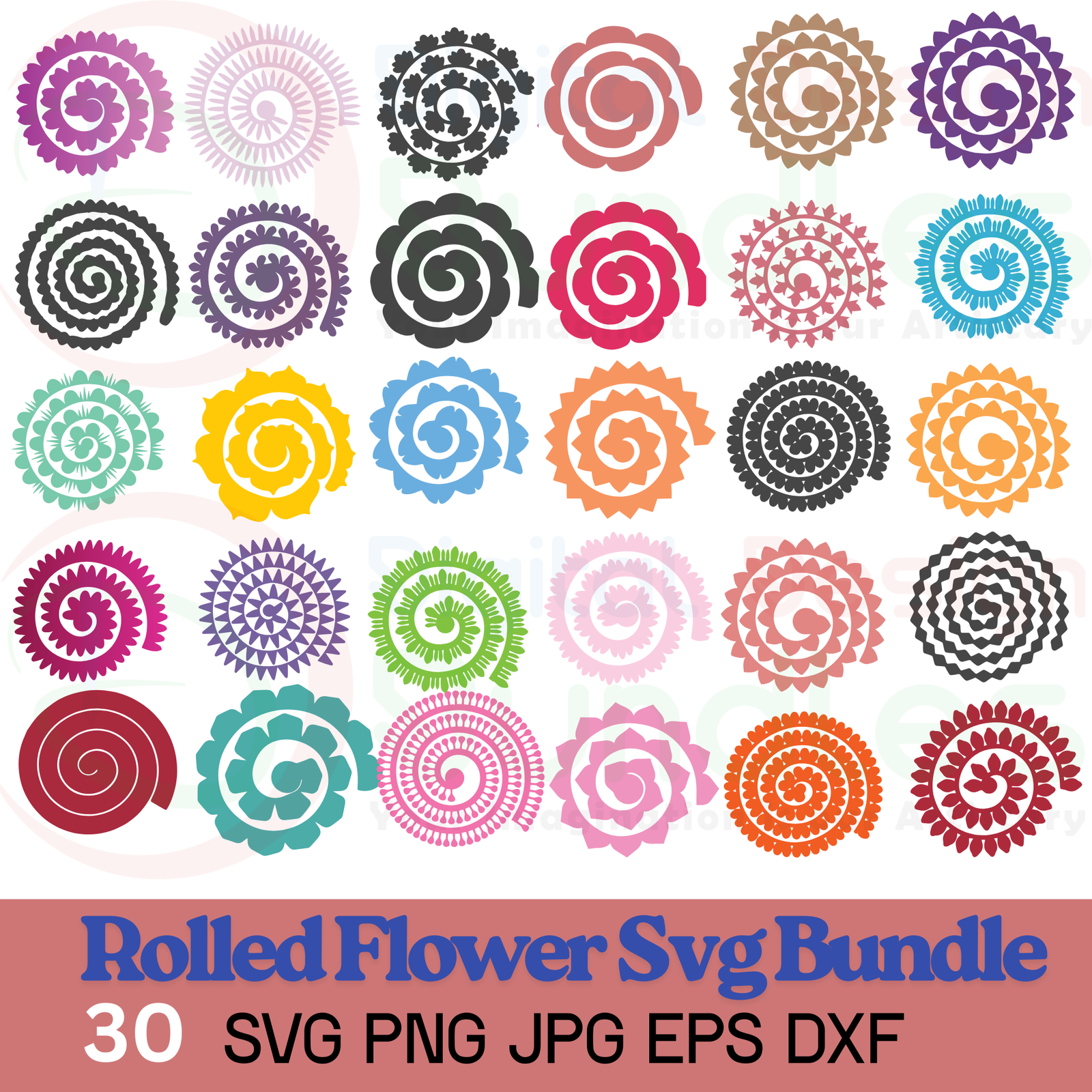 Rolled Flower SVG-1