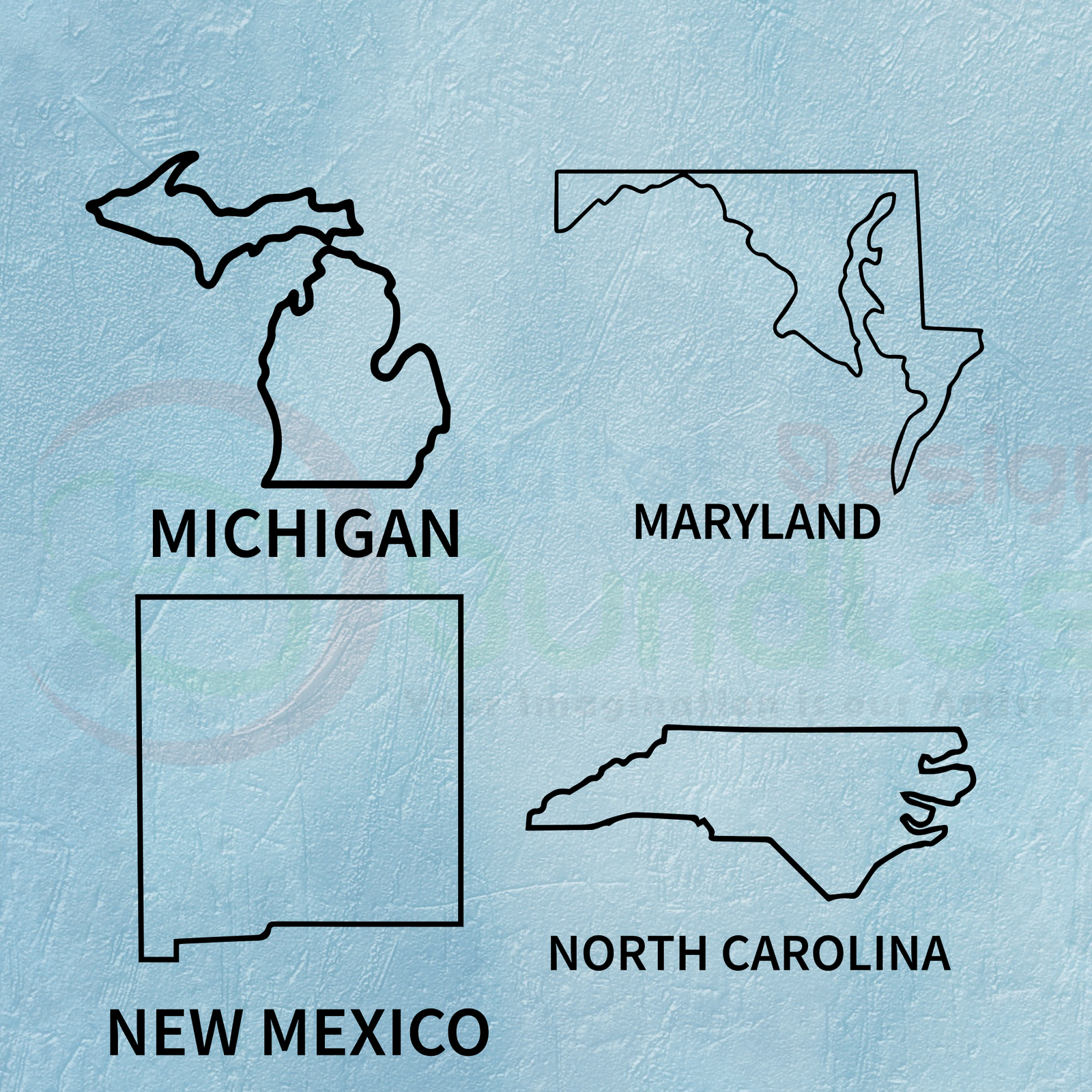 USA States Outline