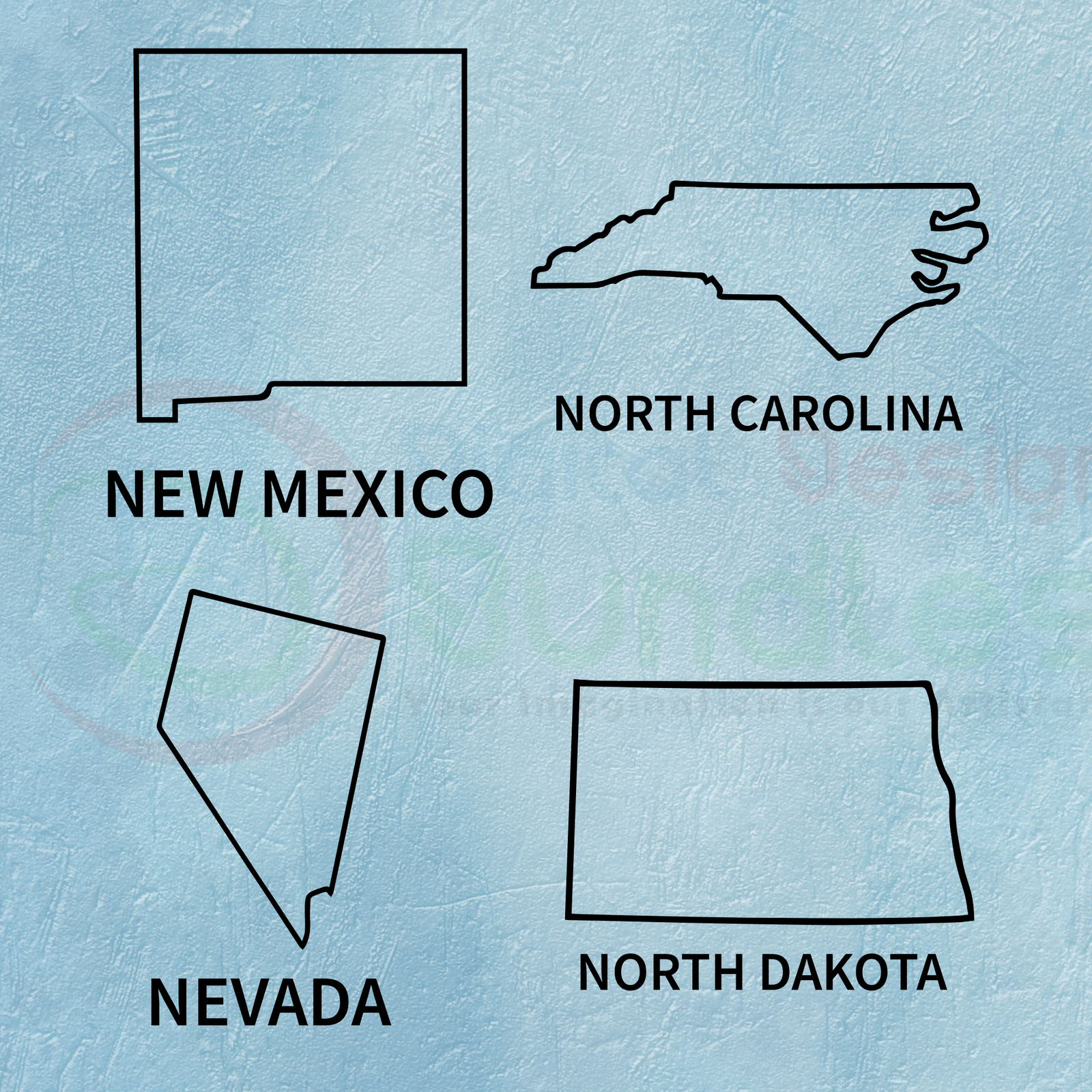 USA States Outline