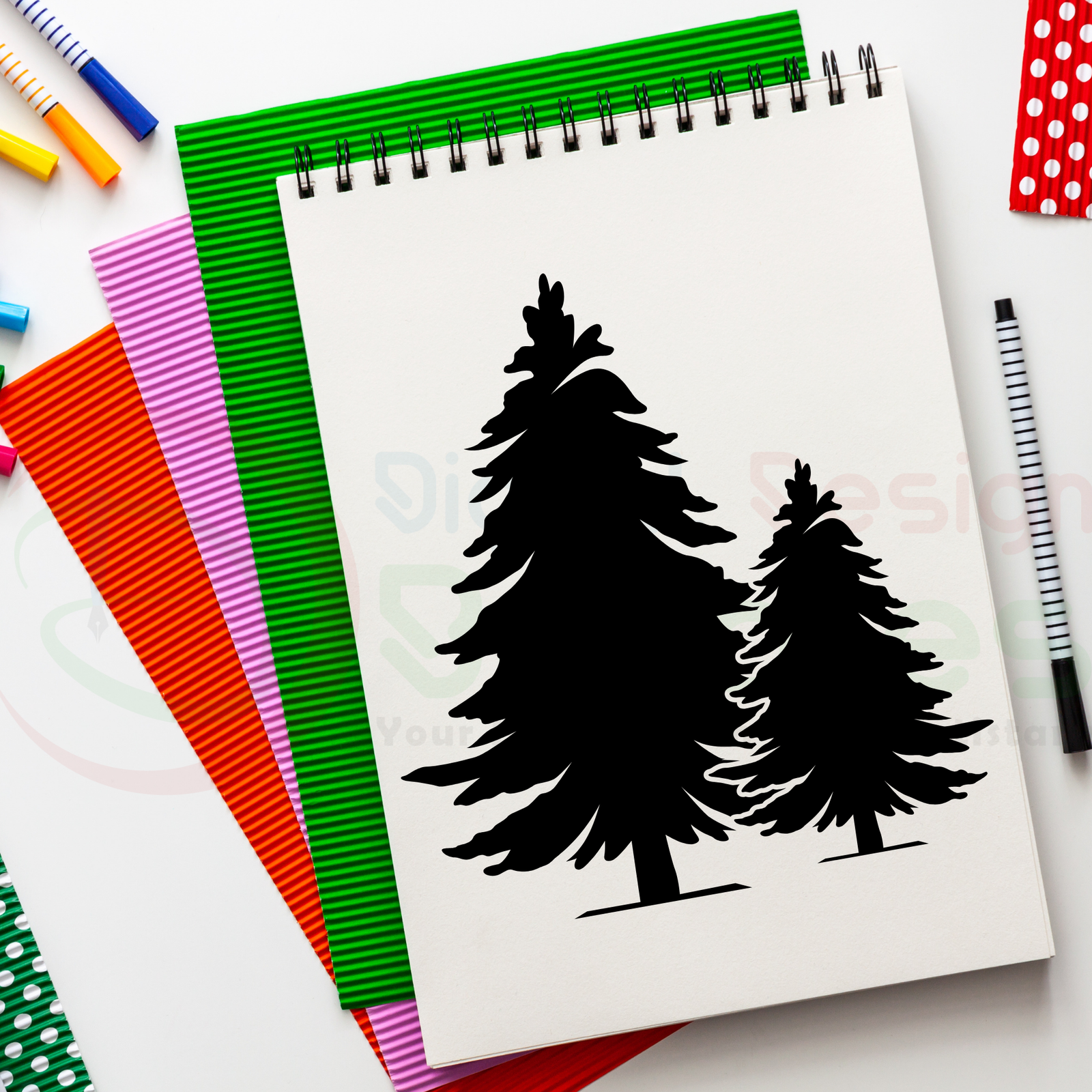 Mountain Forest SVG