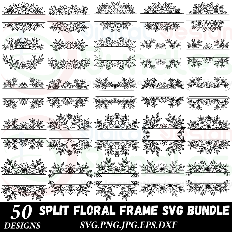 Floral Fram SVG