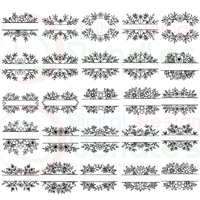 Floral Fram SVG