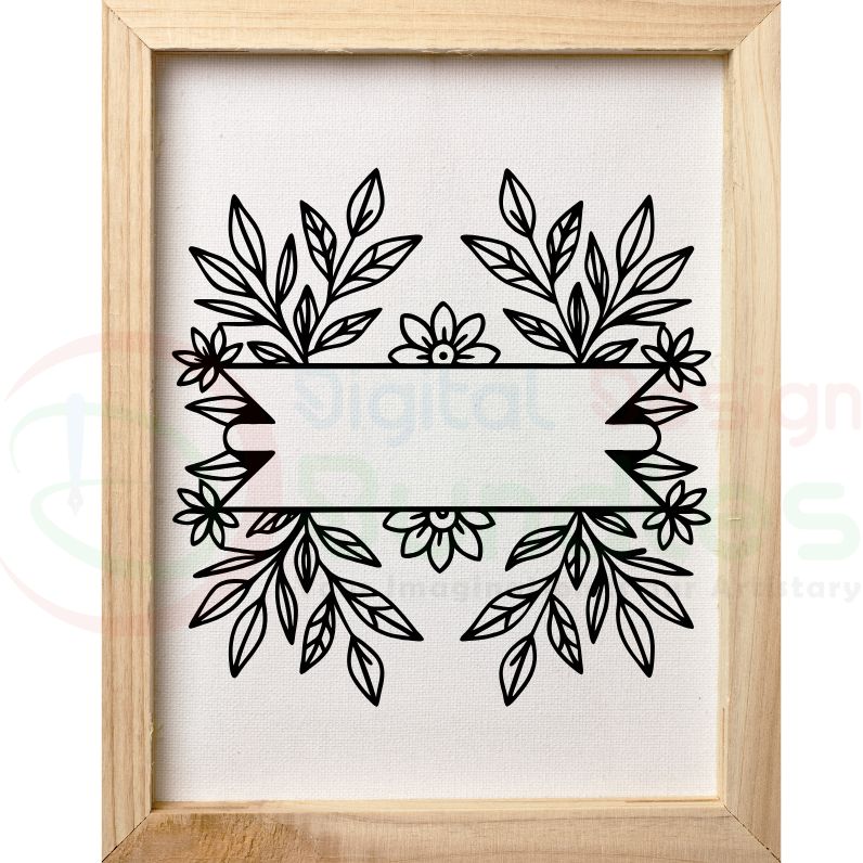 Floral Fram SVG