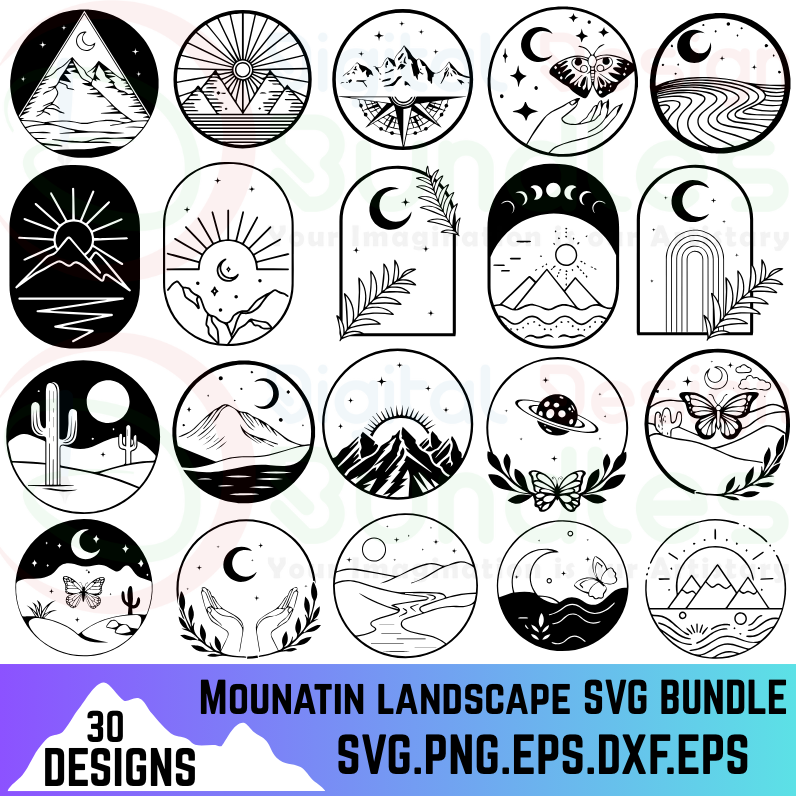 Boho Landscape SVG