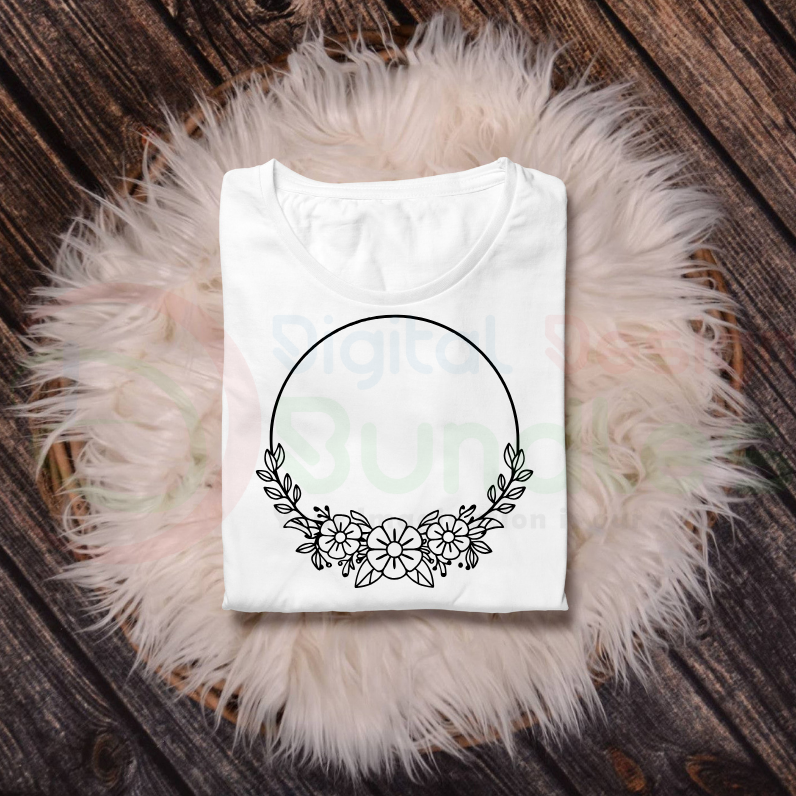 Floral Wreath SVG