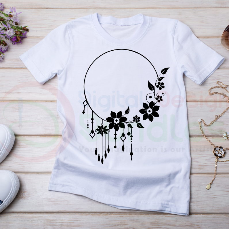 Floral Wreath SVG
