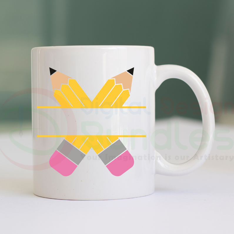 Crayon Split Monogram Svg