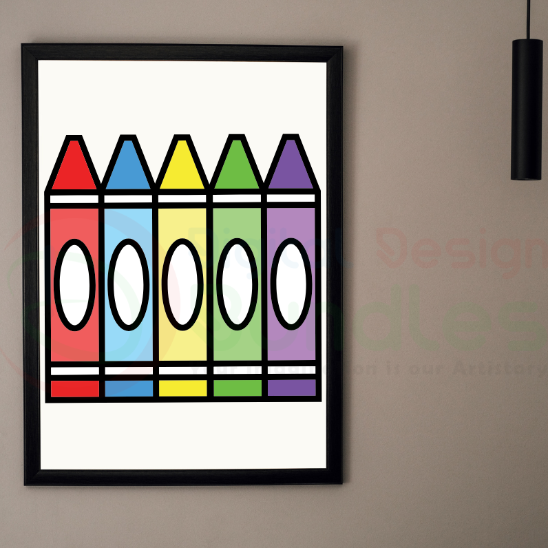 Crayon Split Monogram Svg