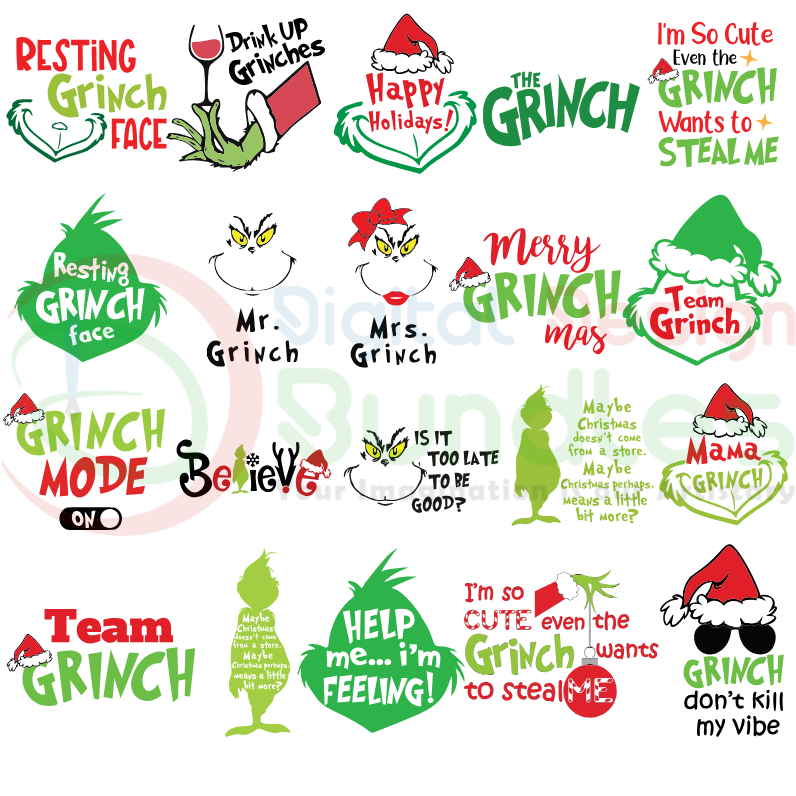Grinch Face SVG - 1
