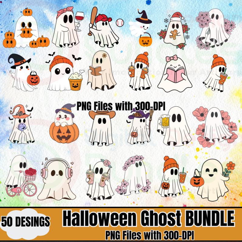Cute Ghost Halloween PNG
