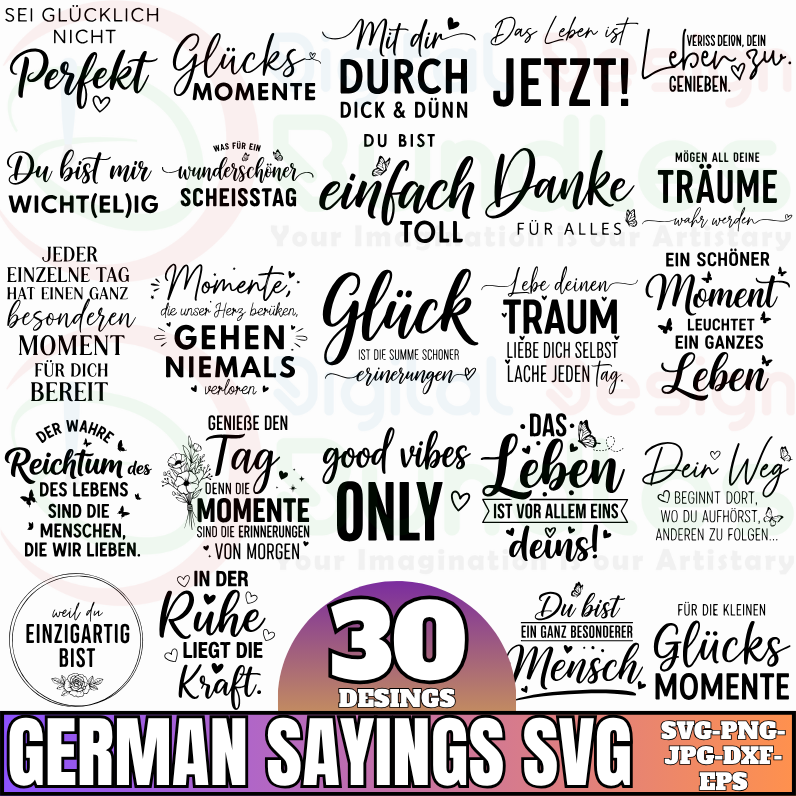 German Sayings SVG