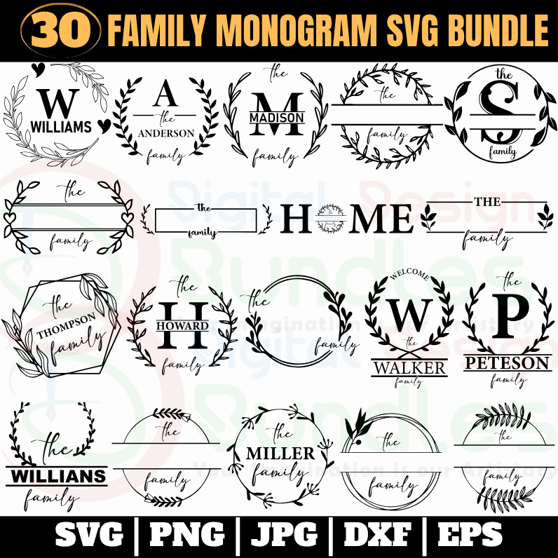 Family Monogram SVG