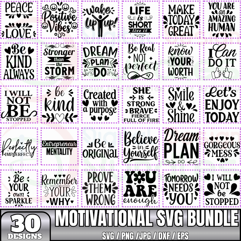 Motivational SVG Bundle