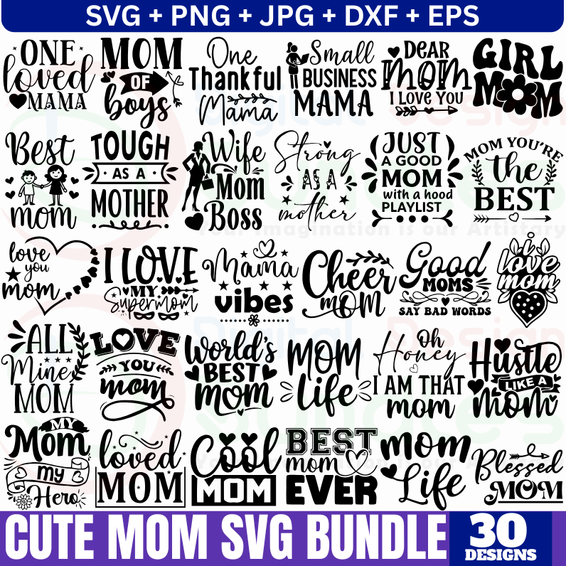 Cute Mom SVG Bundle