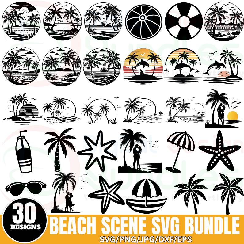 Beach Scene SVG