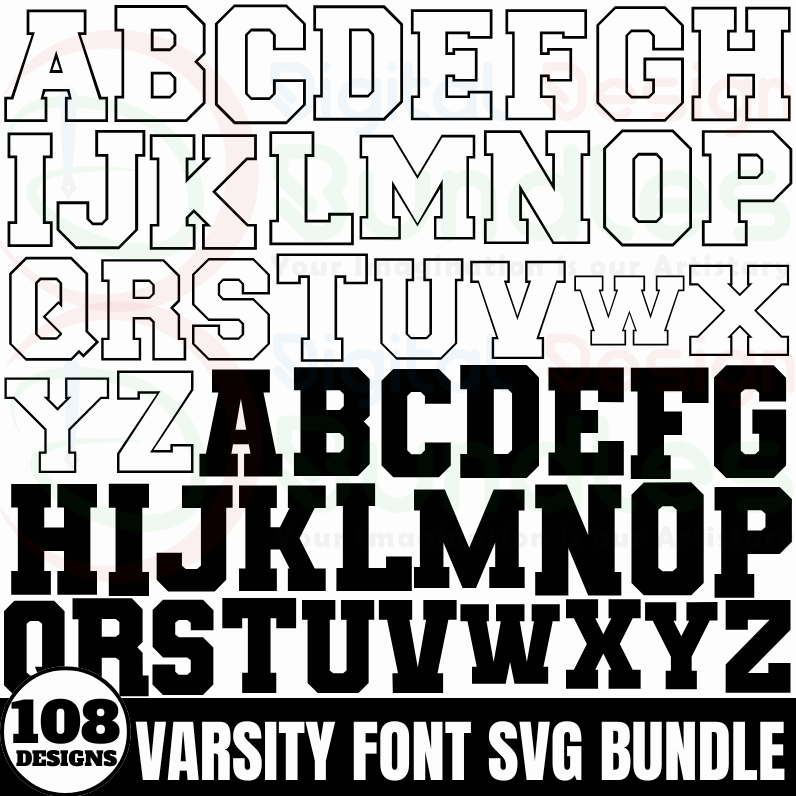 Varsity Font SVG