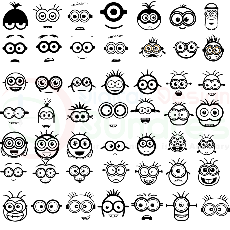 Minions Face SVG