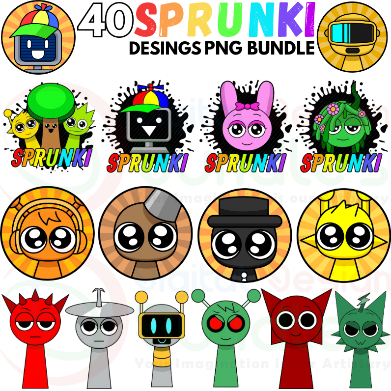 Sprunki PNG Bundle