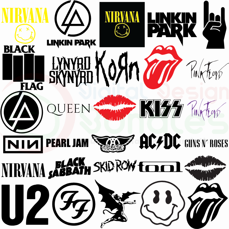 Rock Band Guitar SVG