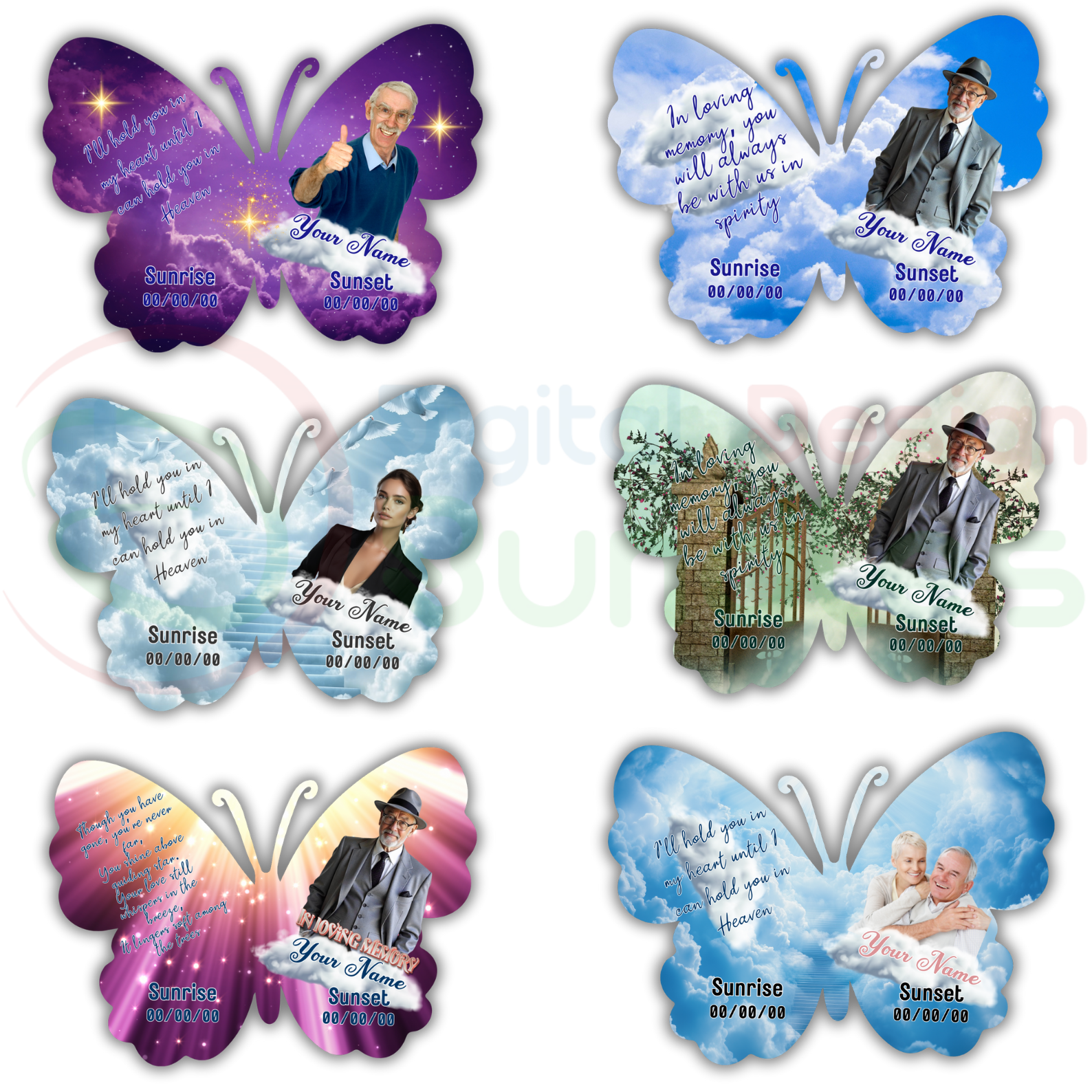 Editable Butterfly Pin Template