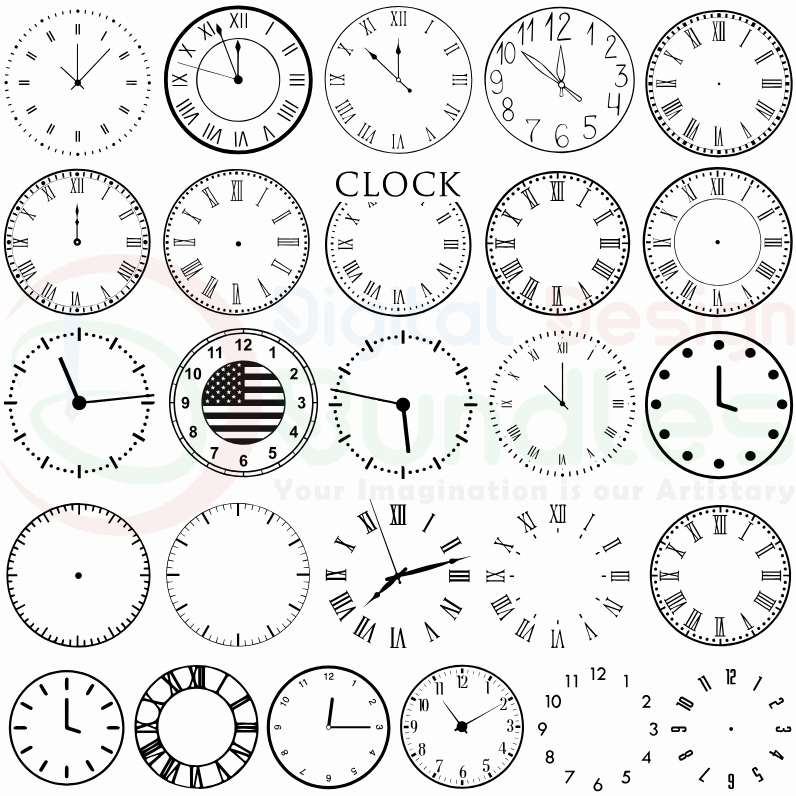 Clock Face Svg -2