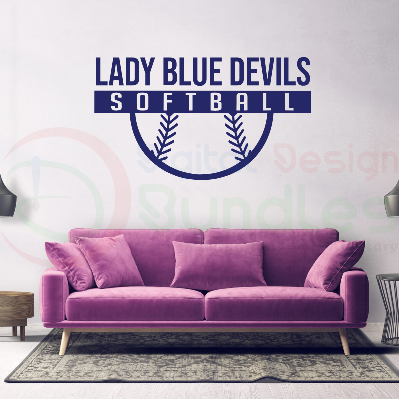 Blue Devils Soft Ball SVG