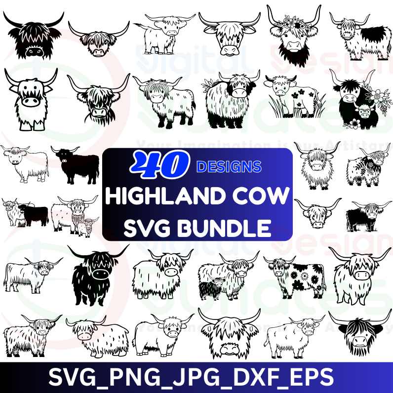 Highland Cow Svg