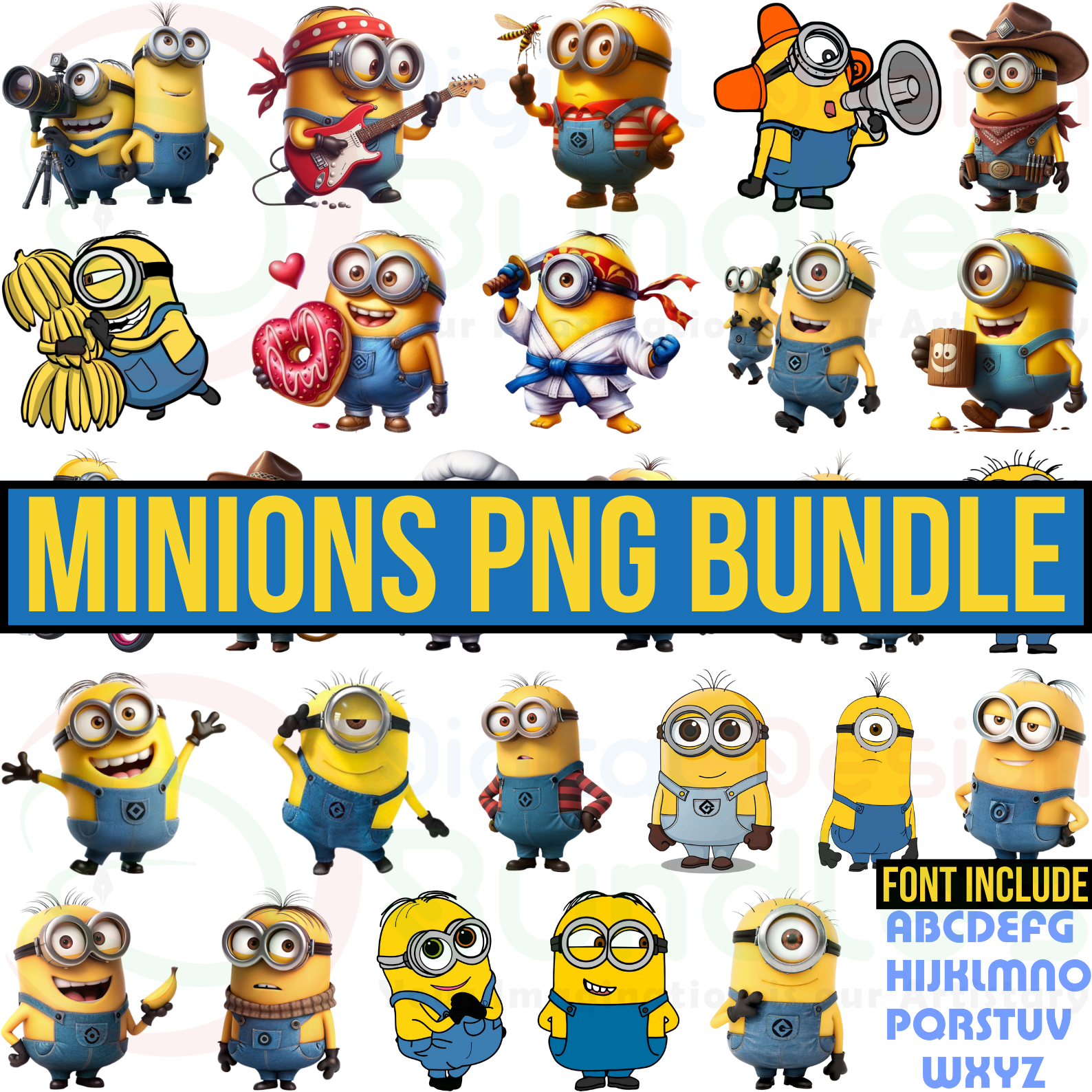 Minions PNG Bundle