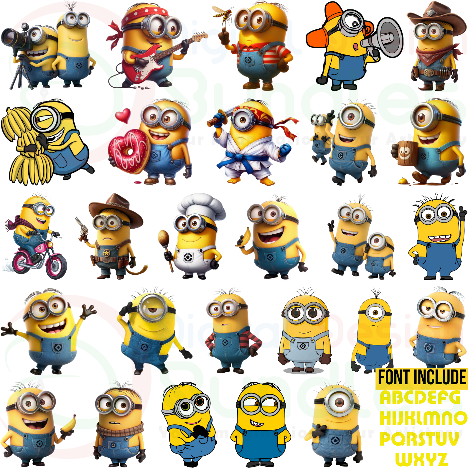 Minions PNG Bundle