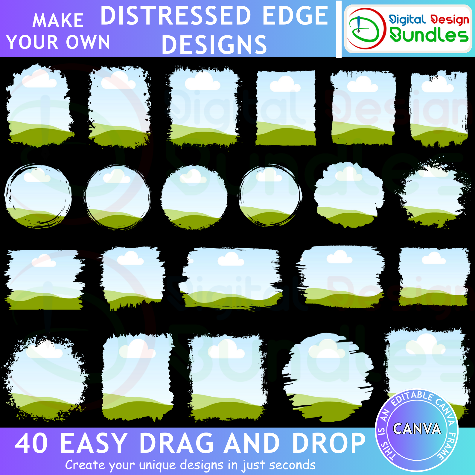 Bleach effect distressed Edge