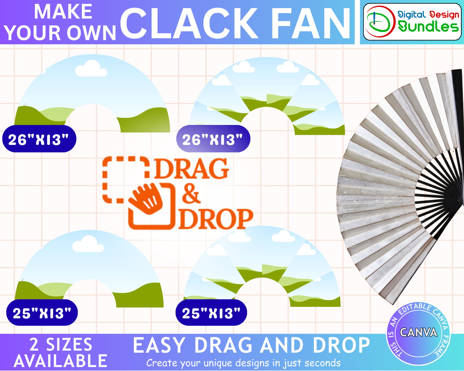 Clack Fan Editable Canva Template