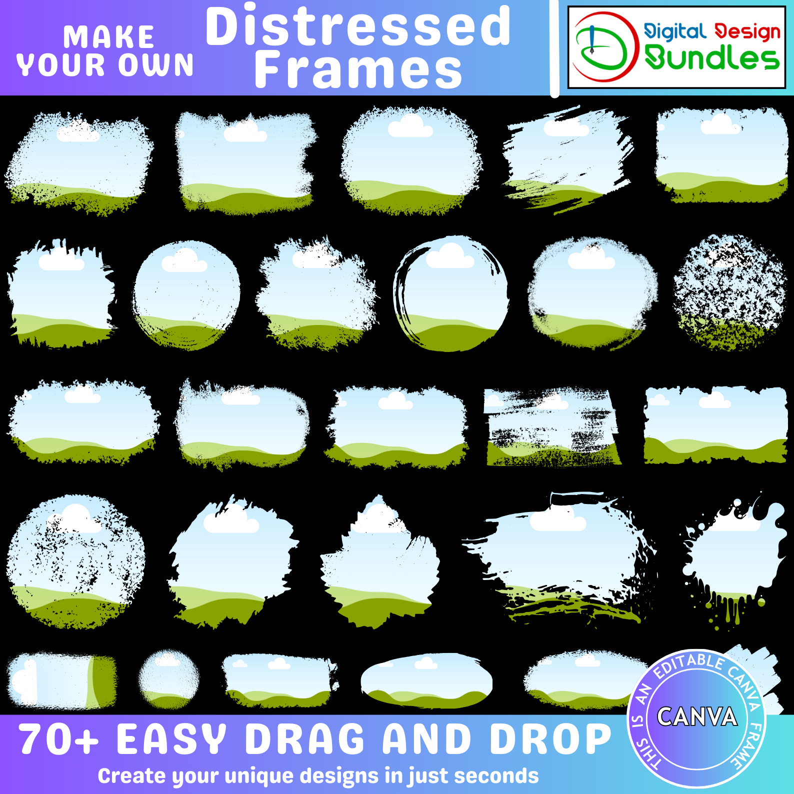 Distressed Textures Frames