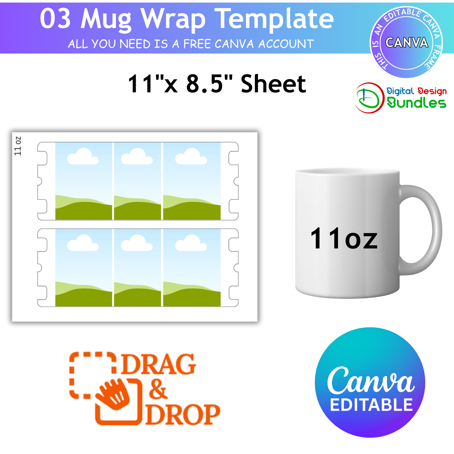 Full Wrap Mug Templates