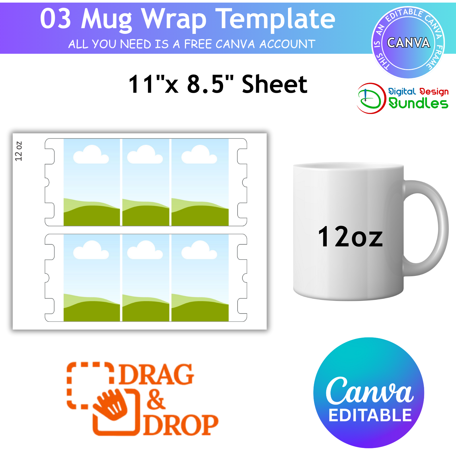 Full Wrap Mug Templates