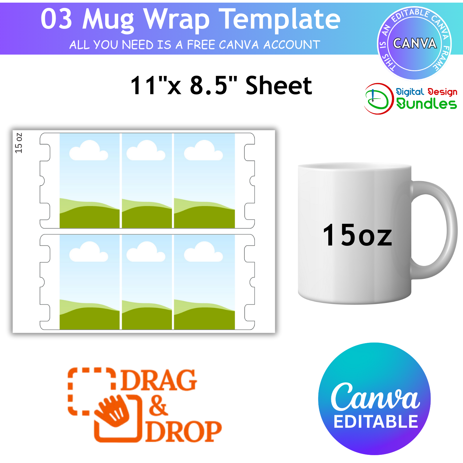 Full Wrap Mug Templates
