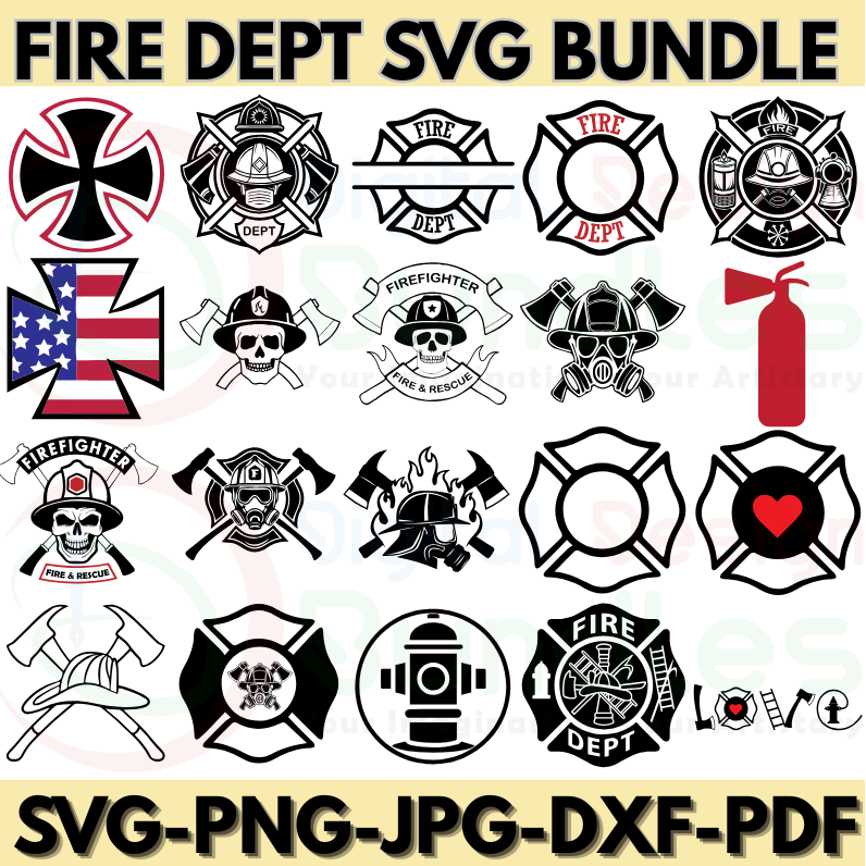 Fire Dept SVG Bundle