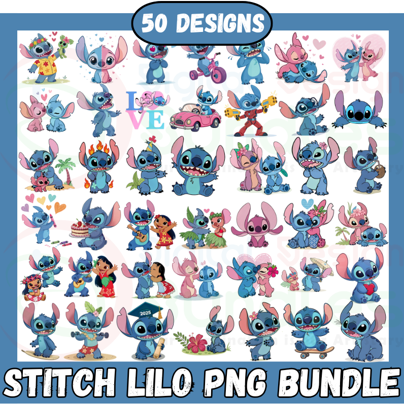 Stitch & Lilo PNG Bundle