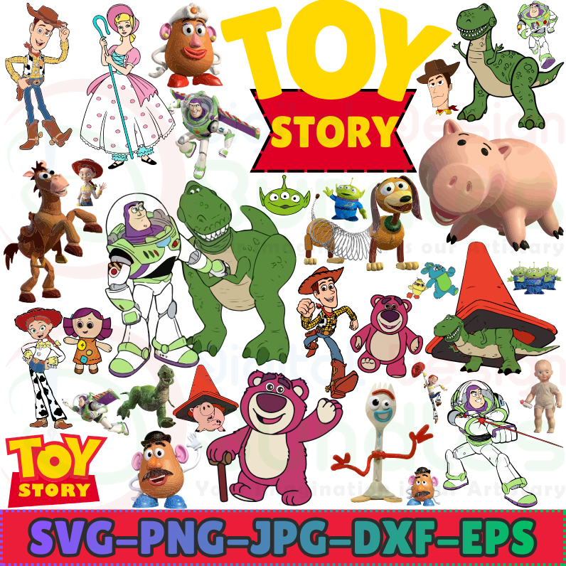 Toy Story SVG PNG Clipart Bundle