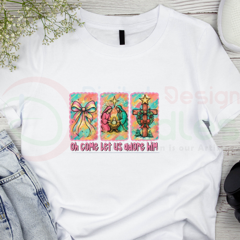 Preppy Pink Christmas PNG Bundle