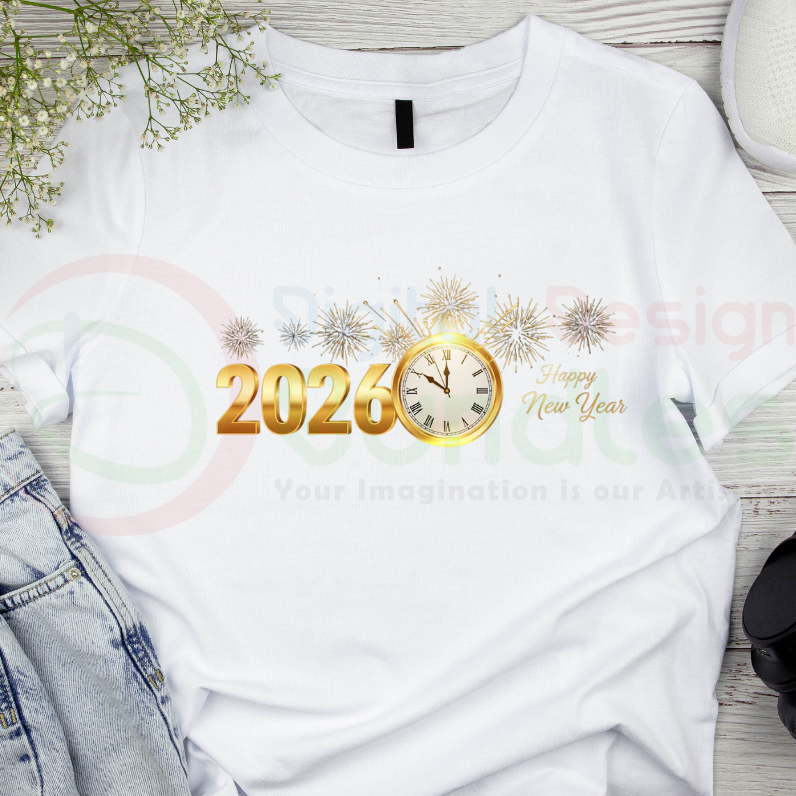 Happy New Year 2026 SVG PNG Bundle