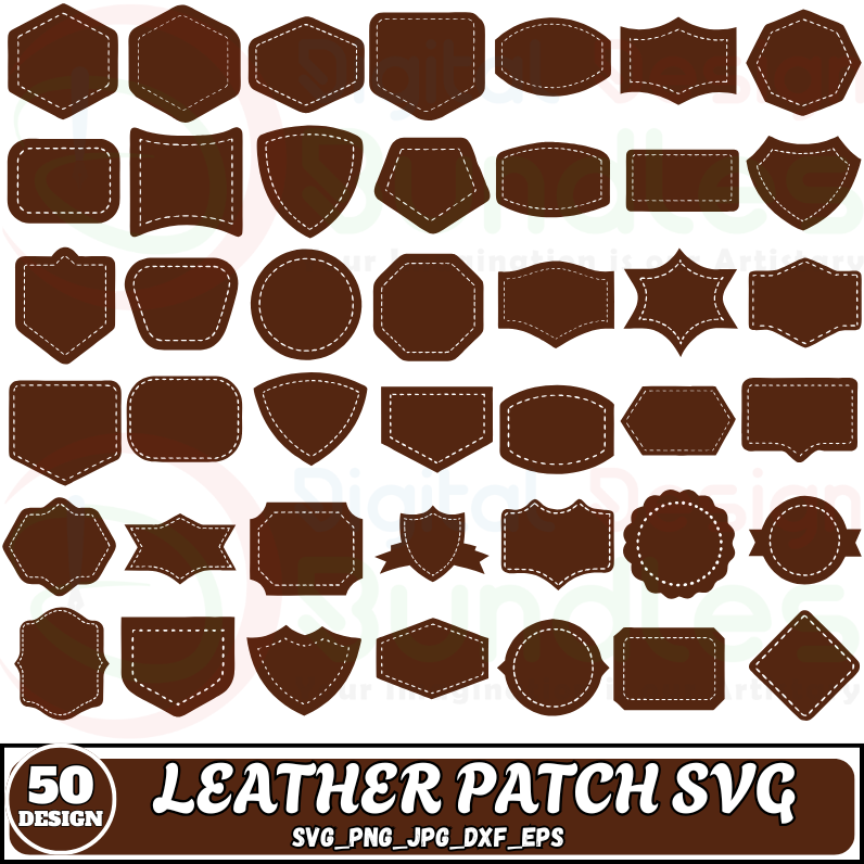 Leather Patch Svg Bundle