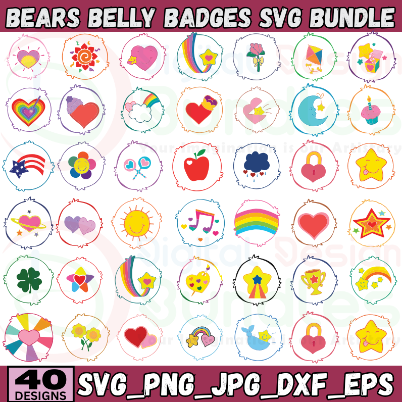 Bears Belly Badges SVG