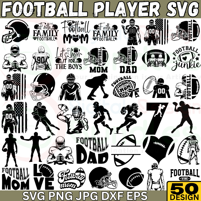 Custom Football Player Svg