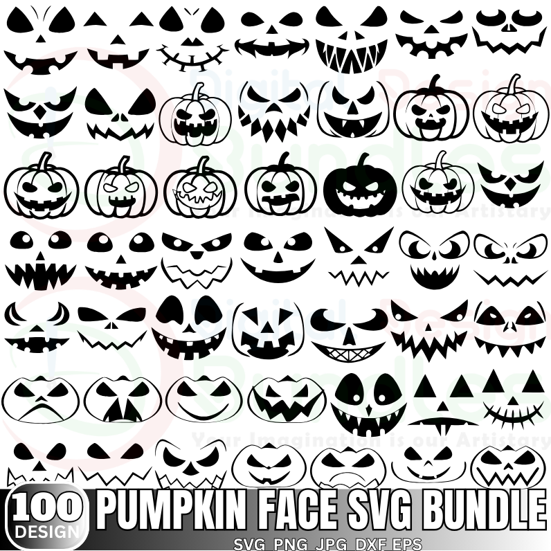 Pumpkin Jack O Lantern Face