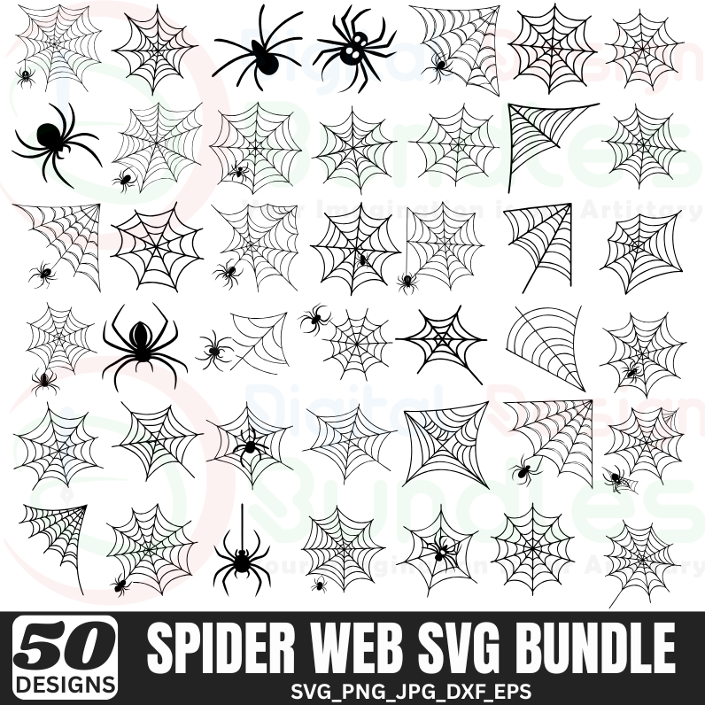 Spider Web Svg Png Bundle