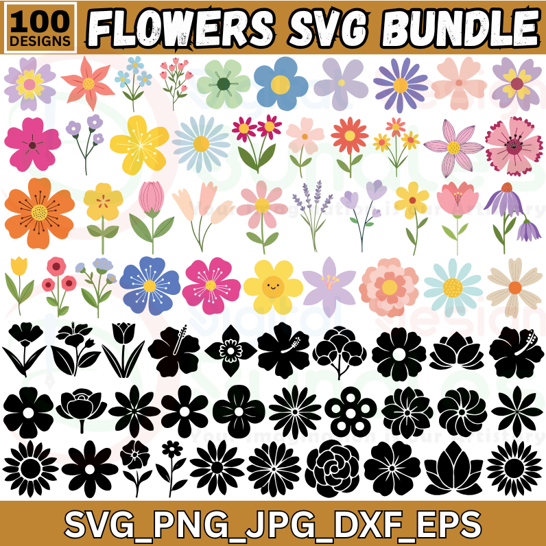Flower SVG PNG Bundle
