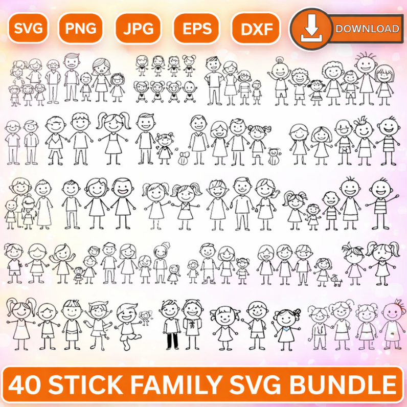 Stick Family Svg Bundle
