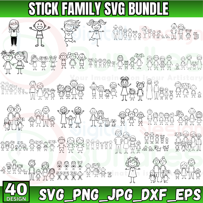 Stick Family Svg Bundle