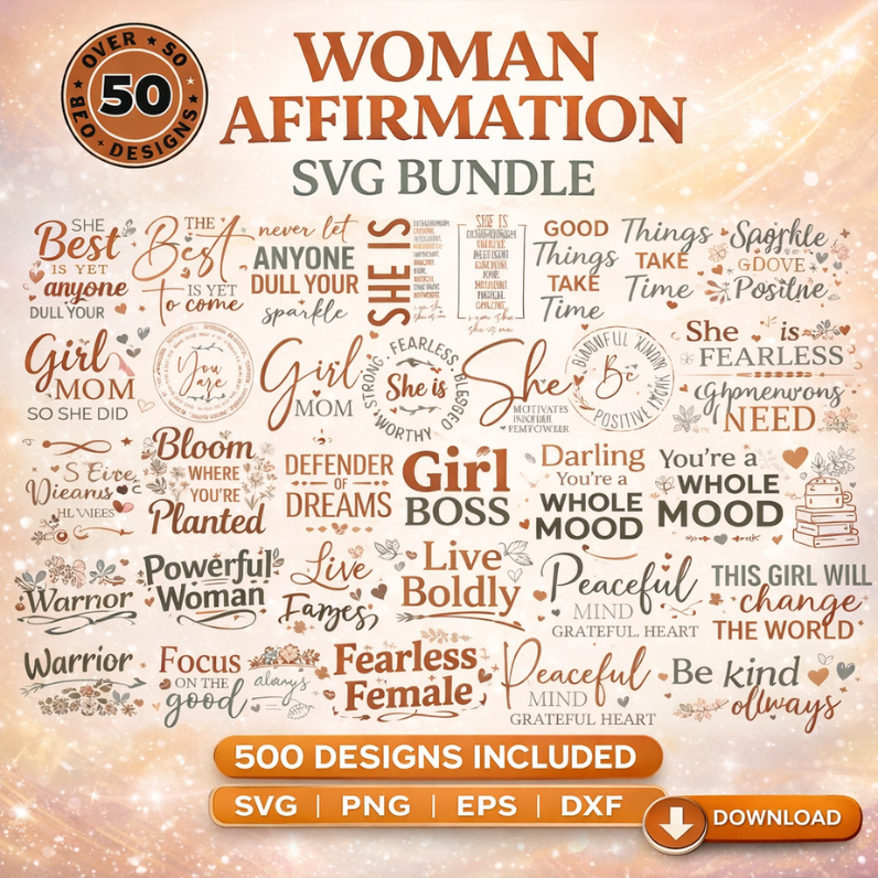 Woman Affirmation SVG Bundle