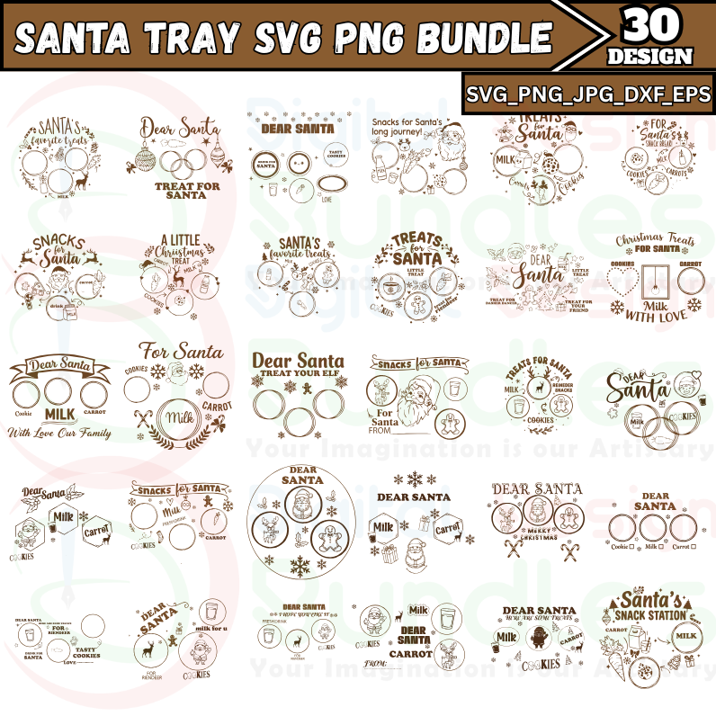 Santa Tray SVG Bundle